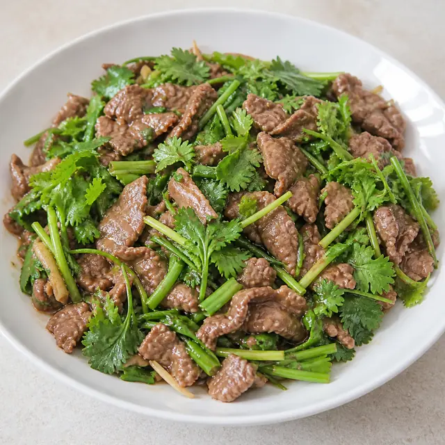 香菜炒牛肉