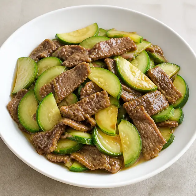 西葫芦炒牛肉
