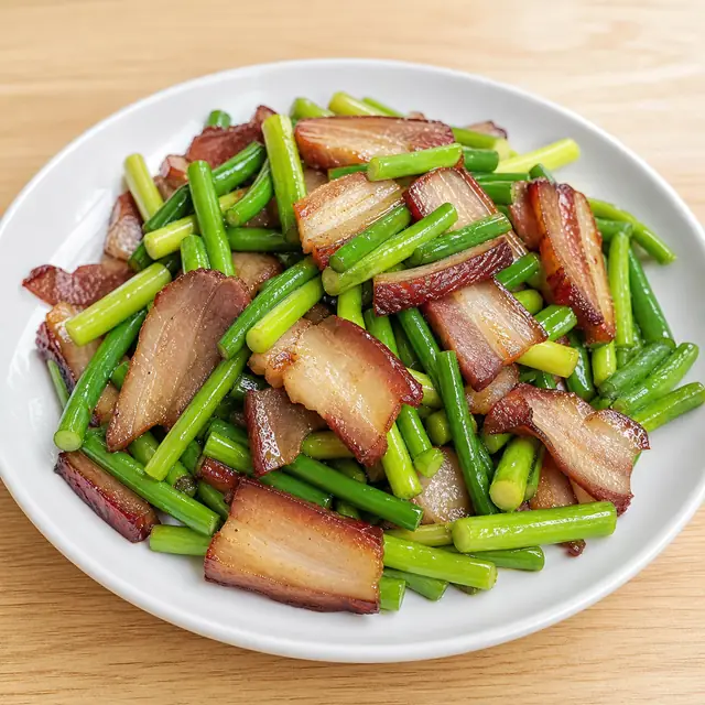 蒜苔炒腊肉
